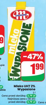 Mleko UHT 2% promocja w Dino