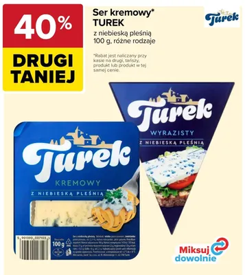 Ser kremowy Turek z niebieską pleśnią promocja w Carrefour