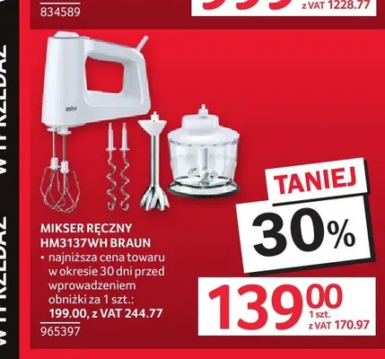 Mikser ręczny Braun promocja w Selgros