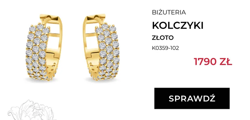 Kolczyki Briju złoto