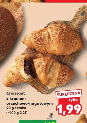 Croissant z kremem orzechowo-nugatowym promocja w Kaufland