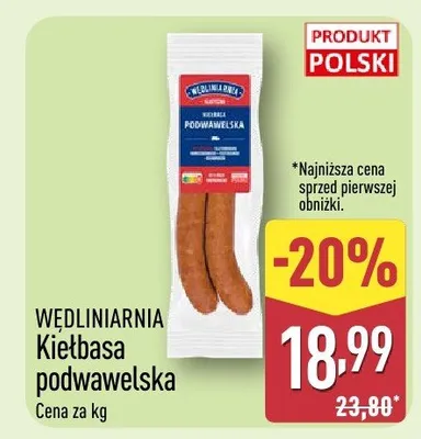 Kiełbasa podwawelska Stanisławów promocja w Aldi