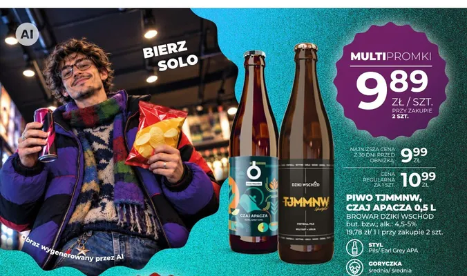 Piwo Czaj Apacza Browar Dziki Wschód promocja w Duży Ben