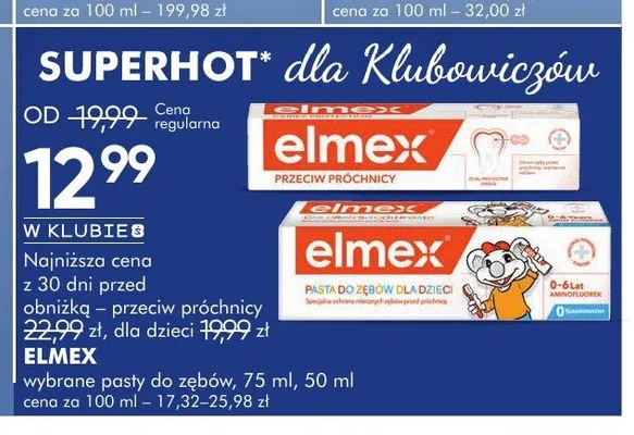 Pasta do zębów ELMEX promocja w Super-Pharm