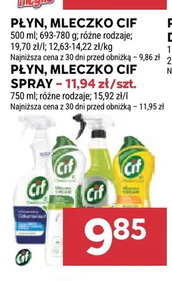 Płyn, mleczko Cif promocja w Stokrotka