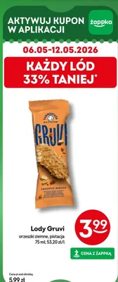 Lody Gruvi orzeszki ziemne pistacja promocja w Żabka