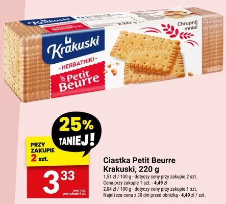 Ciastka Petit Beurre Krakuski promocja w Twój Market