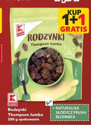 Rodzynki Thompson Jumbo K-Classic promocja w Kaufland