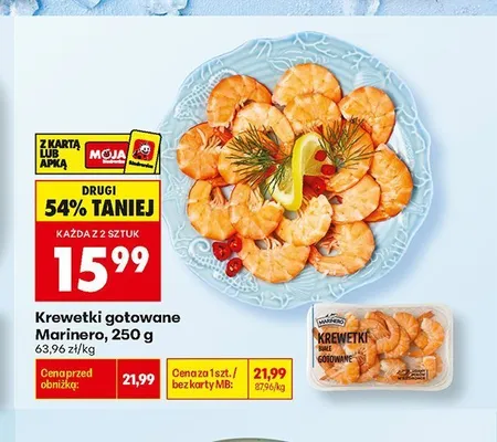 Krewetki gotowane Marinero promocja w Biedronka