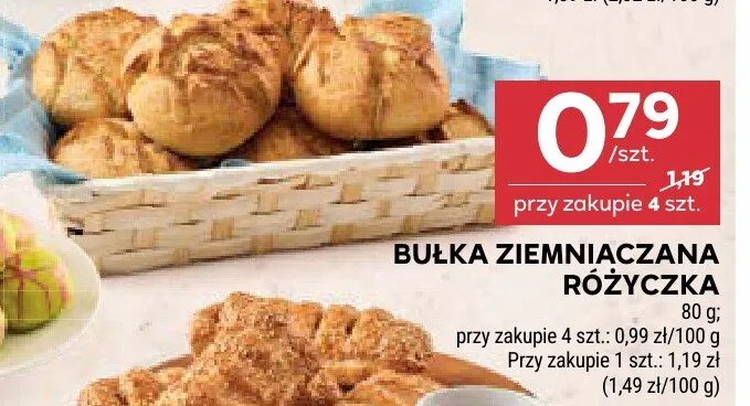 Bułka ziemniaczana Różyczka promocja w Stokrotka