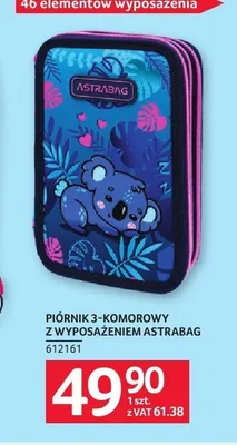 Piórnik 3-komorowy z wyposażeniem Astrabag Koala promocja w Selgros