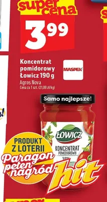 Koncentrat pomidorowy Łowicz promocja w TOPAZ