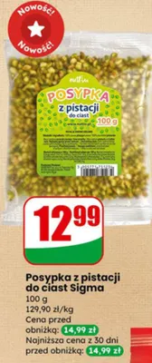 Posypka z pistacji do ciast Sigma promocja w Dino