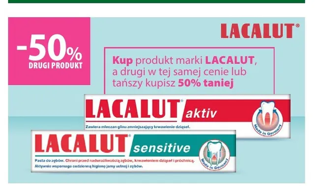 Pasta do zębów Aktiv Lacalut promocja w Hebe
