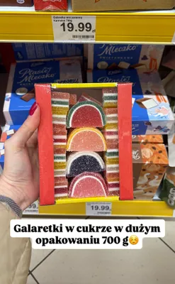 Galaretka mix jesienny w cukrze w dużym opakowaniu promocja w Dino