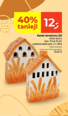 Domek ceramiczny LED promocja w Dealz