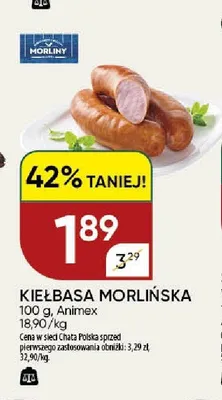 Kiełbasa Morlińska Animex promocja w Chata Polska