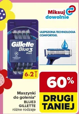 Maszynki do golenia Blue3 różne rodzaje promocja w Carrefour Market