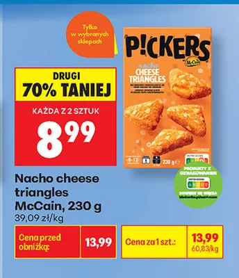 Nacho cheese triangles McCain promocja w Biedronka