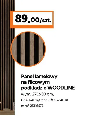 Panel lamelowy na filcowym podkładzie Woodline promocja w Bricoman