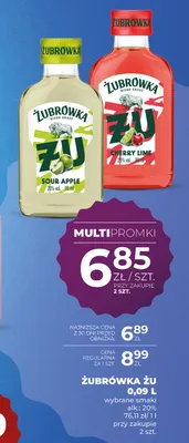 Likier Żubrówka Żu Sour Apple promocja w Duży Ben