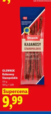Kabanosy Staropolskie Olewnik promocja w Lidl