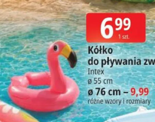 Kółko do pływania zwierzak Intex 76cm promocja w Leclerc