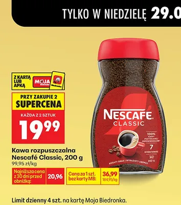 Kawa rozpuszczalna Classic promocja w Biedronka