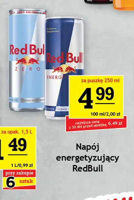 Napój energetyzujący Red Bull promocja w Gram Market