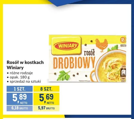 Rosół drobiowy w kostkach Winiary promocja w Makro