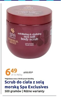Scrub do ciała z solą morską Spa Exclusives promocja w Action