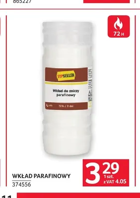 Wkład parafinowy Topseller promocja w Selgros
