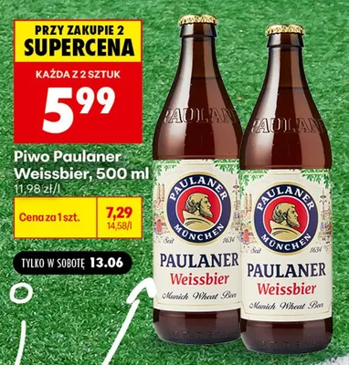 Piwo Paulaner Weissbier promocja w Biedronka