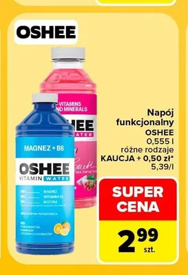 Napój funkcjonalny Oshee Vitamin Water Magnez + B6 promocja w Carrefour