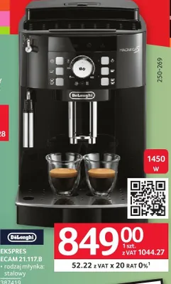 Ekspres do kawy DeLonghi Ecam 21.117.B promocja w Selgros