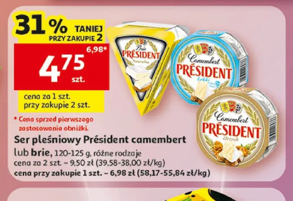Ser pleśniowy Président camembert promocja w Auchan