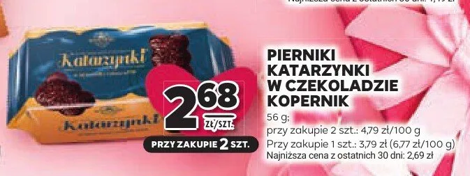 Pierniki Katarzynki w czekoladzie  promocja w Stokrotka