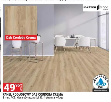 Panel podłogowy Dąb Cordoba Crema Master Floor 8 mm AC5 promocja w Merkury Market