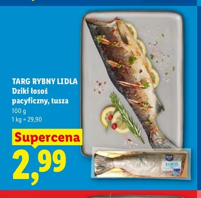 Dziki łosoś pacyficzny tusza Targ Rybny Lidla promocja w Lidl