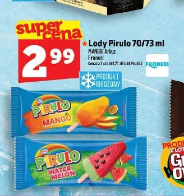Lody Pirulo Mango promocja w TOPAZ