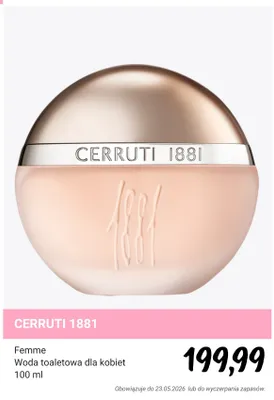 Woda toaletowa dla kobiet CERRUTI 1881 Femme promocja w Rossmann