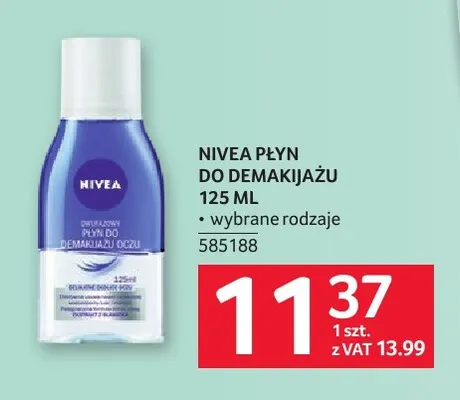 Płyn do demakijażu Nivea 125 ml promocja w Selgros