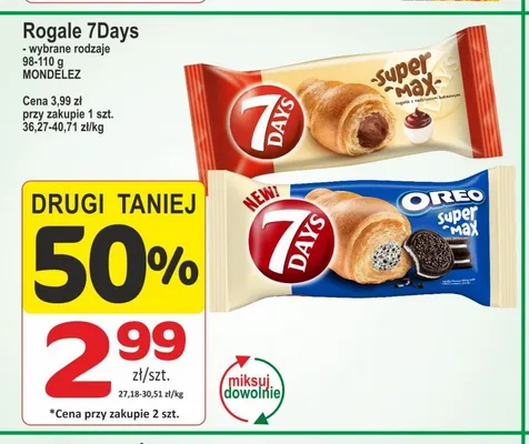 Rogal 7Days Super Max Oreo 98-110g promocja w Marketvita