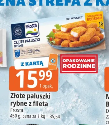 Złote paluszki rybne z fileta Frosta promocja w Leclerc