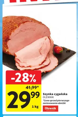 Szynka cygańska Olewnik promocja w Intermarche