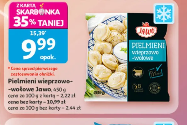 Pielmieni wieprzowo-wołowe Jawo promocja w Auchan