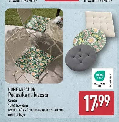 Poduszka na krzesło Home Creation promocja w Aldi