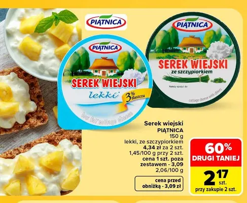 Serek wiejski lekki Piątnica promocja w Carrefour