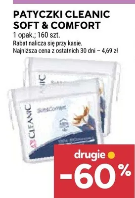 Patyczki Cleanic Soft & Comfort promocja w Stokrotka