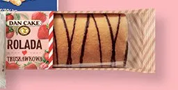 Ciasto Rolada truskawkowa Dan Cake promocja w Biedronka
